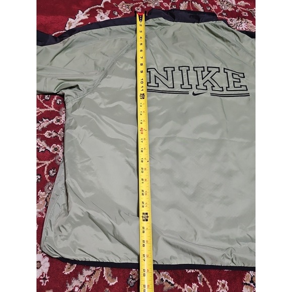 Vintage 90s Nike Windbreaker Jacket Olive Green Men's XL Spell Out - Picture 8 of 8